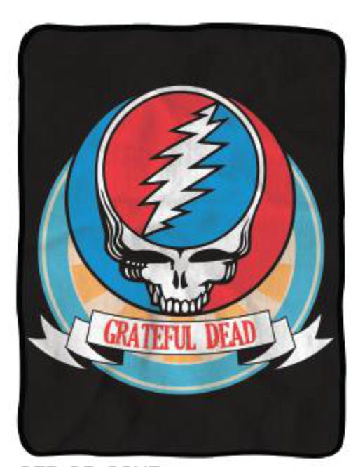 Grateful Dead Steal Your Face Fleece Blanket - HalfMoonMusic
