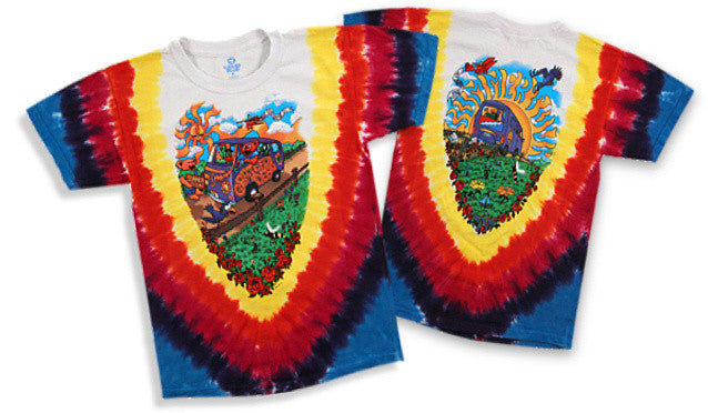 Grateful Dead Summer Tour Bus Tie Dye T-Shirt