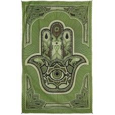 Zen Hamsa Hand Tapestry - HalfMoonMusic