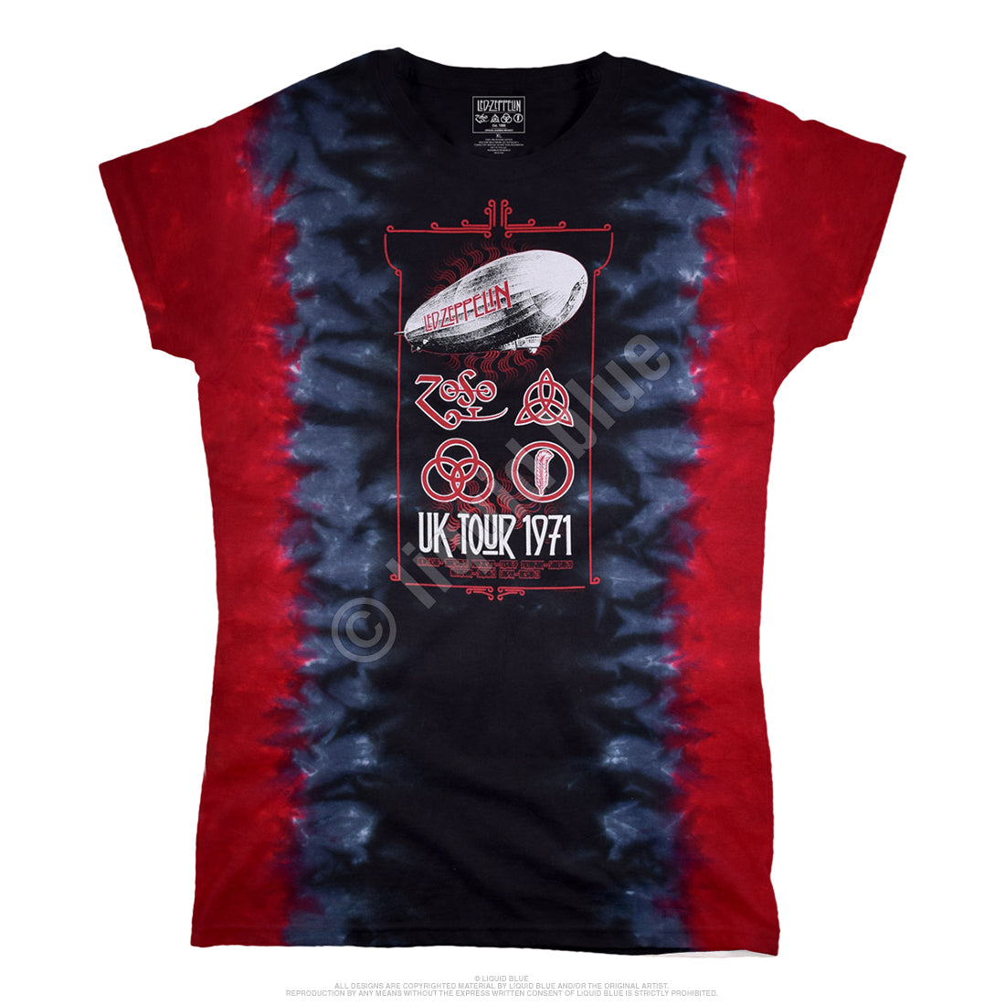 Ladie's Led Zeppelin UK Tour 1971 T-Shirt - HalfMoonMusic