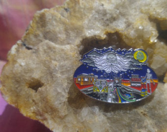 Grateful Dead Black Throated Wind Hat Pin - HalfMoonMusic