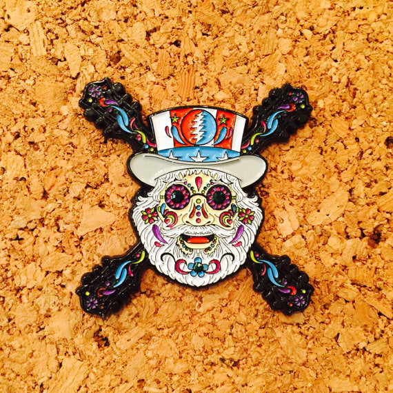 Sugar Jerry Garcia Hat Pin - HalfMoonMusic