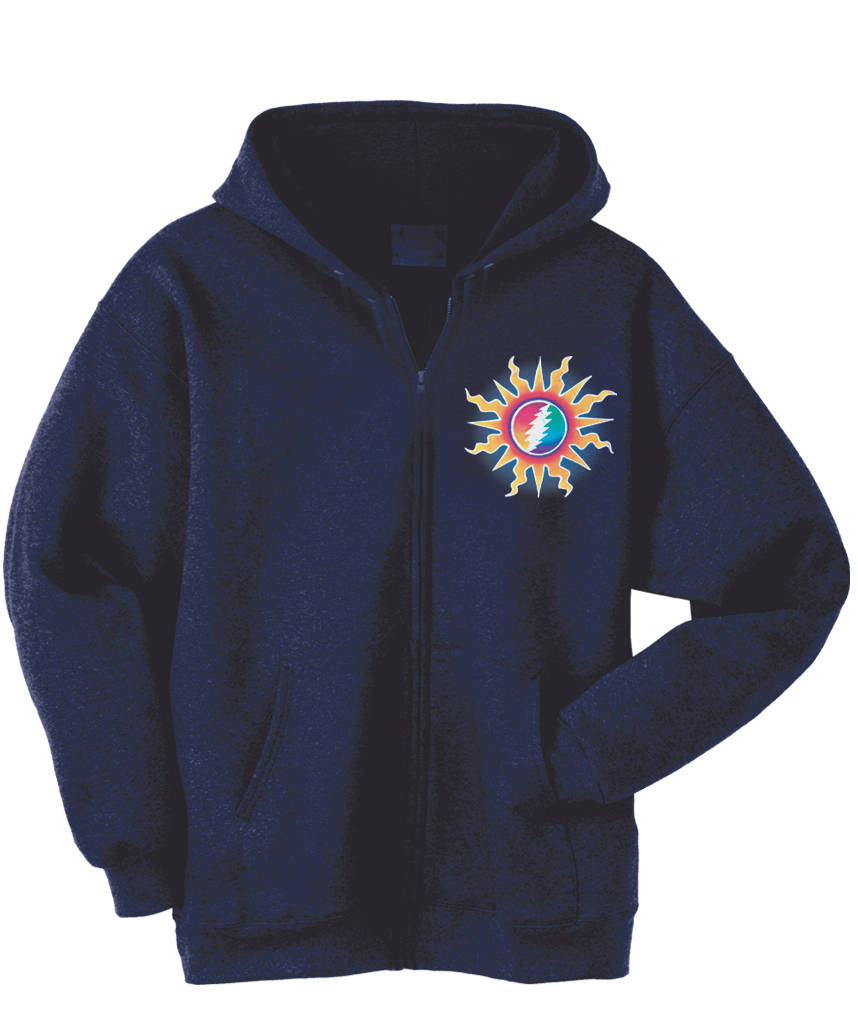 Grateful Dead Sunshine Bolt Zip Hoodie - HalfMoonMusic