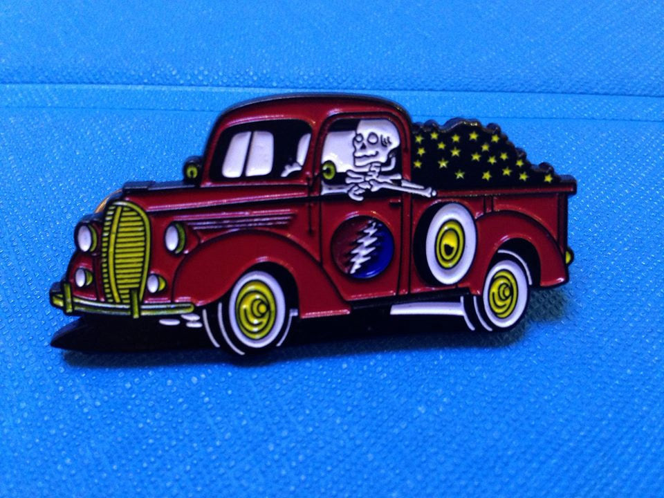 Grateful Dead Truckin Hat Pin - HalfMoonMusic