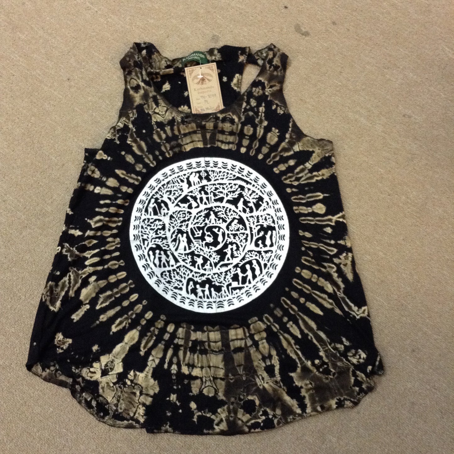 Womens Circle Of Life Tie Dye Tank Top - HalfMoonMusic