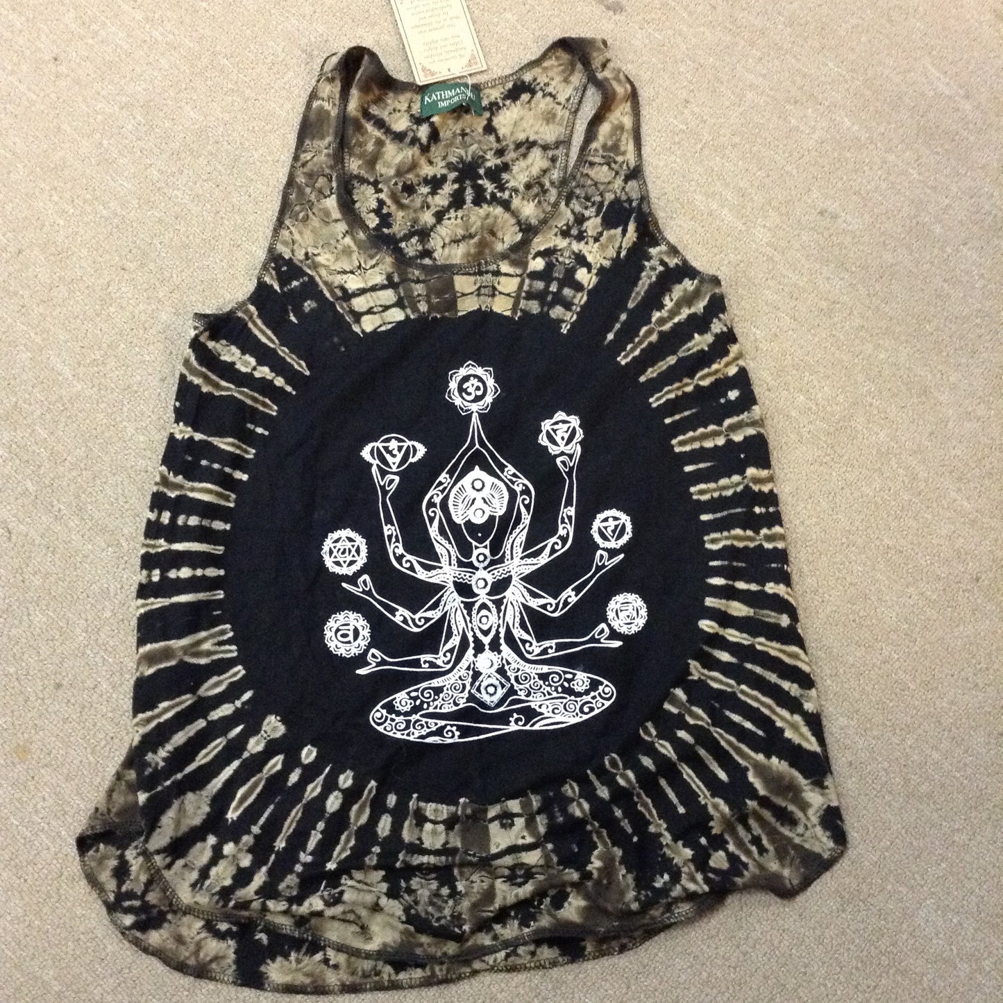 Womens Chakra Tie Dye Tank Top - HalfMoonMusic