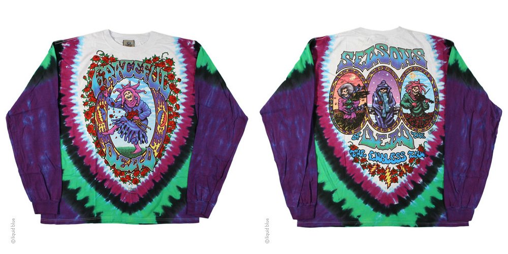 Mens Grateful Dead Tie-Dye Seasons Of The Dead Long Sleeve T-Shirt - HalfMoonMusic