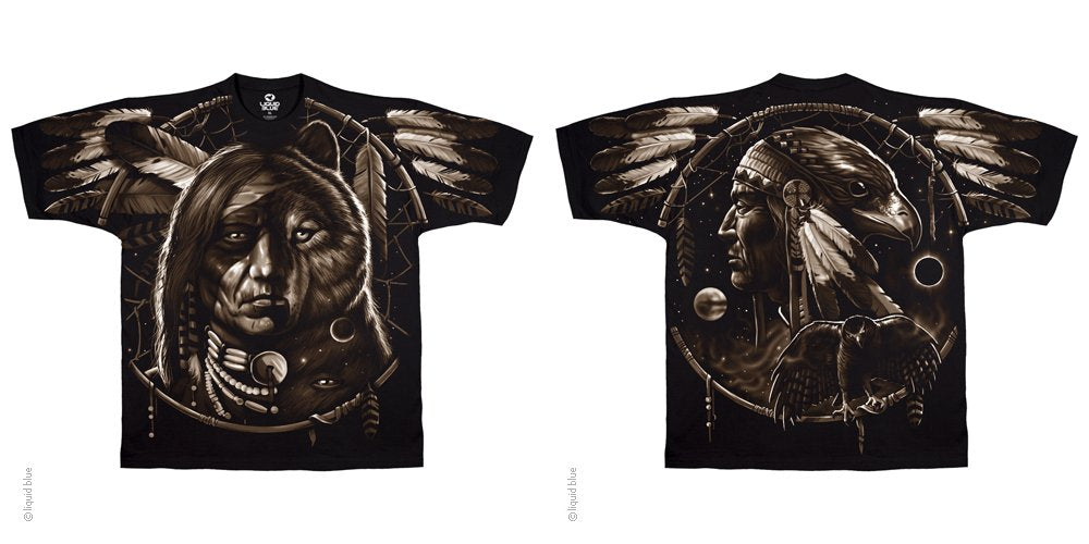Mens Dream Spirit Native T-Shirt - HalfMoonMusic