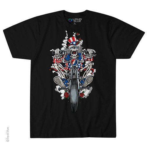 Mens Grateful Dead Black Moto Sam T-Shirt - HalfMoonMusic