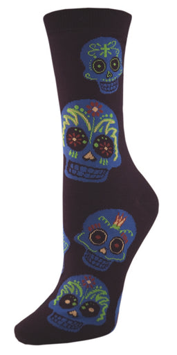 Muestros Skull Womens Socks - HalfMoonMusic
