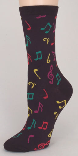 Music Notes Womens Sock - HalfMoonMusic