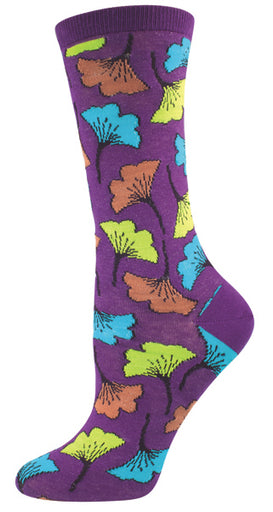 Ginko Leaves Womens Sock - HalfMoonMusic