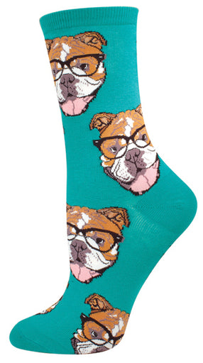 Bulldogster Womens Socks - HalfMoonMusic