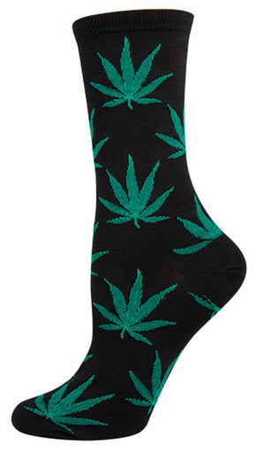 Pot Leaf Womens Sock - HalfMoonMusic