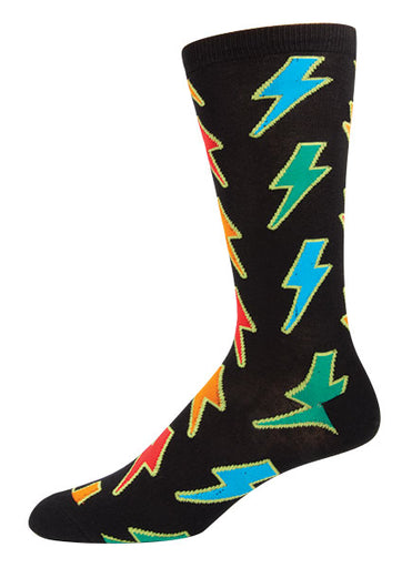 Mens Lightening Bolt Socks - HalfMoonMusic