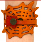 Spider Web Leather Bracelet - HalfMoonMusic