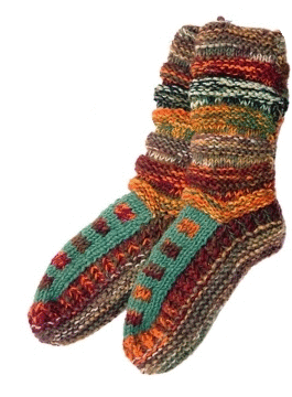 Wool Slippers with Fleece Lining - HalfMoonMusic