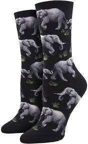Mens Raising A Herd Elephant Socks - HalfMoonMusic