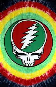 Grateful Dead Rasta Steal Your Face Tie dye Tapestry - HalfMoonMusic