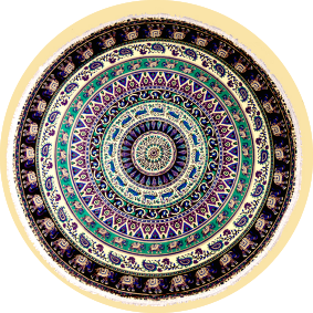 Jungle Groove Elephant Print Round Tapestry/Tablecloth - HalfMoonMusic