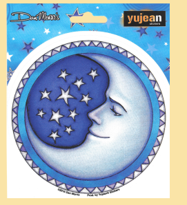 Dan Morris Starry Moon Sticker - HalfMoonMusic