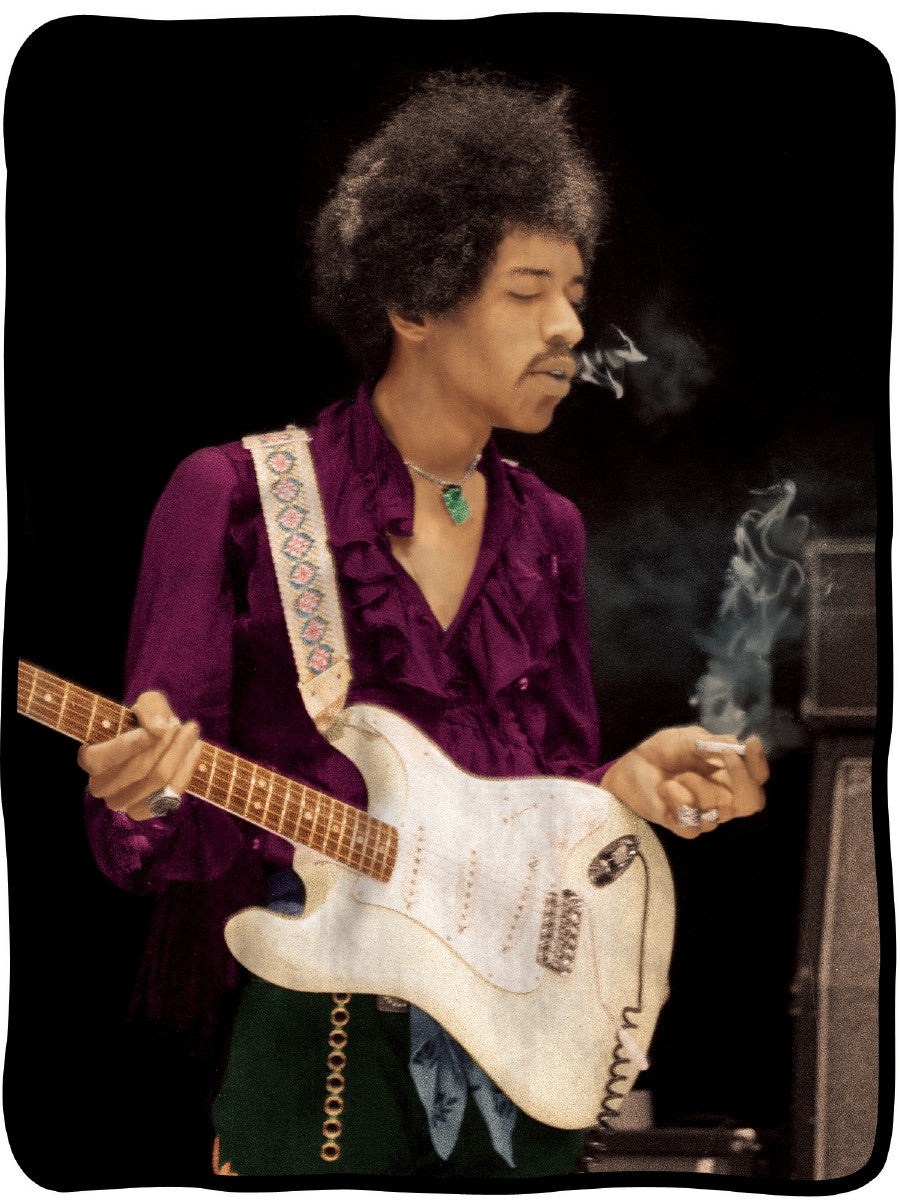 Smokin' Jimi Fleece Blaket - HalfMoonMusic
