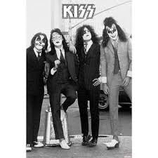 Kiss B&W Poster - HalfMoonMusic