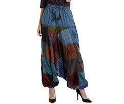 Unisex Patchwork Harem Pants - HalfMoonMusic