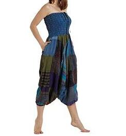 Unisex Cotton Rayon Patchwork Pants - HalfMoonMusic