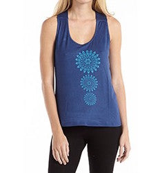 Womens Triple Mandala Viscose Tank Top - HalfMoonMusic