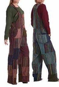 Women's Cotton Patchwork Baja Overalls - HalfMoonMusic