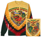 Grateful Dead Positive Vibrations Tie-dye LS T-shirt - HalfMoonMusic