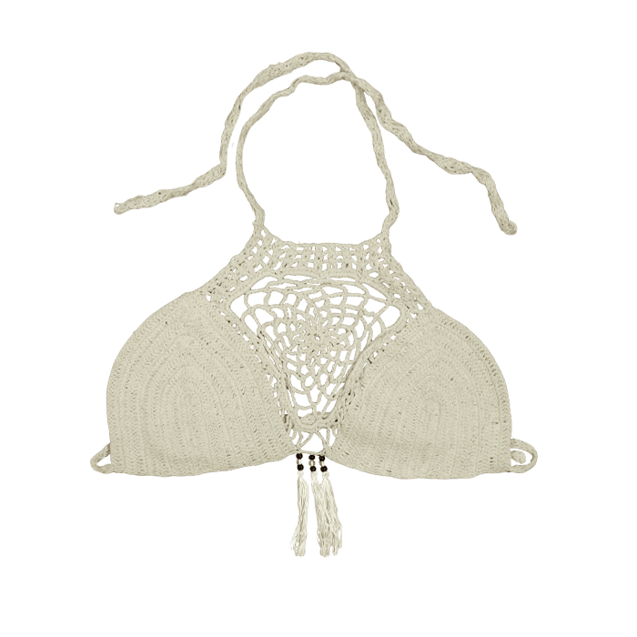 Womens Crochet Dream Catcher Crop Top - HalfMoonMusic