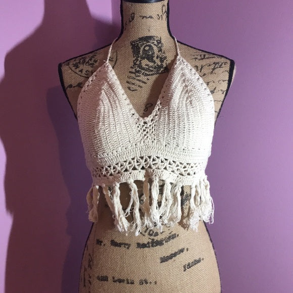 Womens Enjoy Summer Frills Crochet Top - HalfMoonMusic
