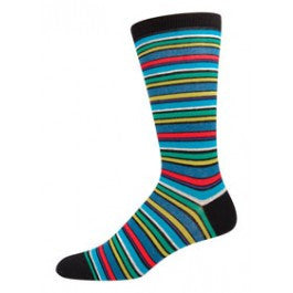 Malibu Multi Sripe Mens Sock - HalfMoonMusic