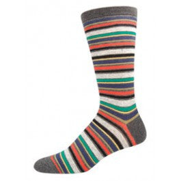 Malibu Multi Sripe Mens Sock - HalfMoonMusic