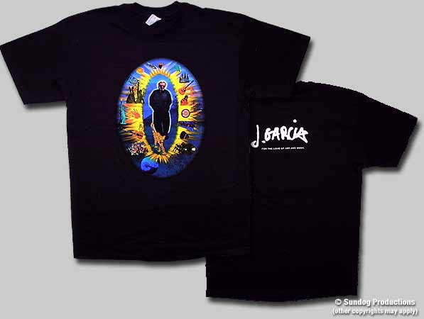 Jerry Collage Love of Art and Music Plain Tshirt - HalfMoonMusic