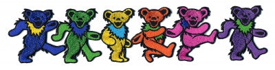 Dancing Bear Strip Patch - HalfMoonMusic