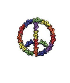 Dancing Bear Peace Sign Patch - HalfMoonMusic