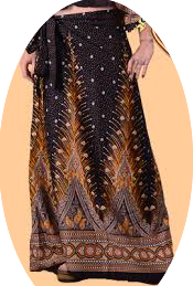 Plumage Print Wrap Skirt - HalfMoonMusic