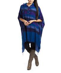 Multicolor Wool Poncho - HalfMoonMusic