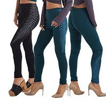 Women's Cotton Feather Print Leggings - HalfMoonMusic