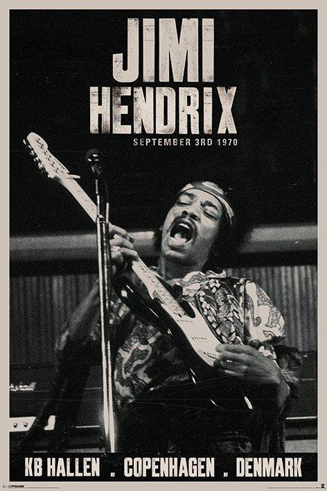 Jimi Hendrix Copenhagen Poster - HalfMoonMusic