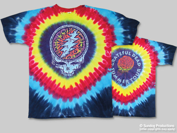 Grateful Dead Raindrops Tie-Dye T-Shirt - HalfMoonMusic