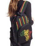 Hemp Cotton Blend Rasta Africa Backpack - HalfMoonMusic