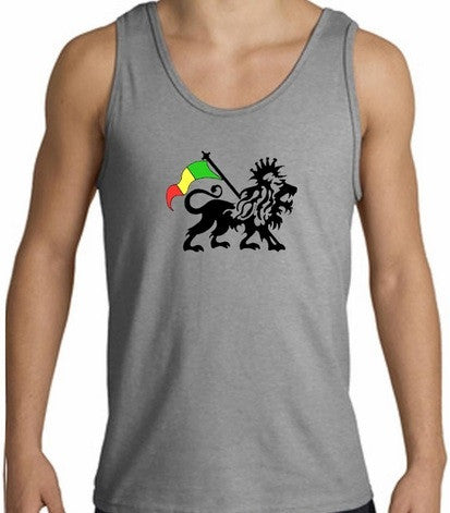 Rasta Lion Tank Top - HalfMoonMusic