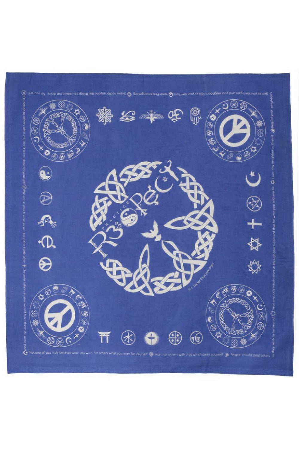 Coexist Respect Blue Bandana - HalfMoonMusic