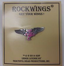 Pink Winged Bear Hat Pin - HalfMoonMusic