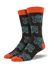 Mens Octopus Kraken Bamboo Crew Socks - HalfMoonMusic