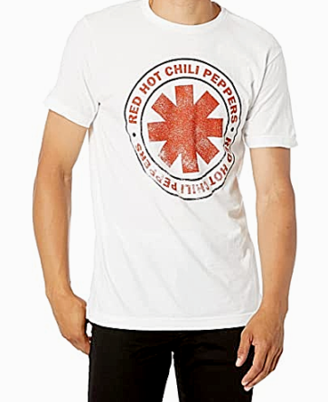 Men's Red Hot Chilli Peppers Distressed Logo T-Shirt - HalfMoonMusic